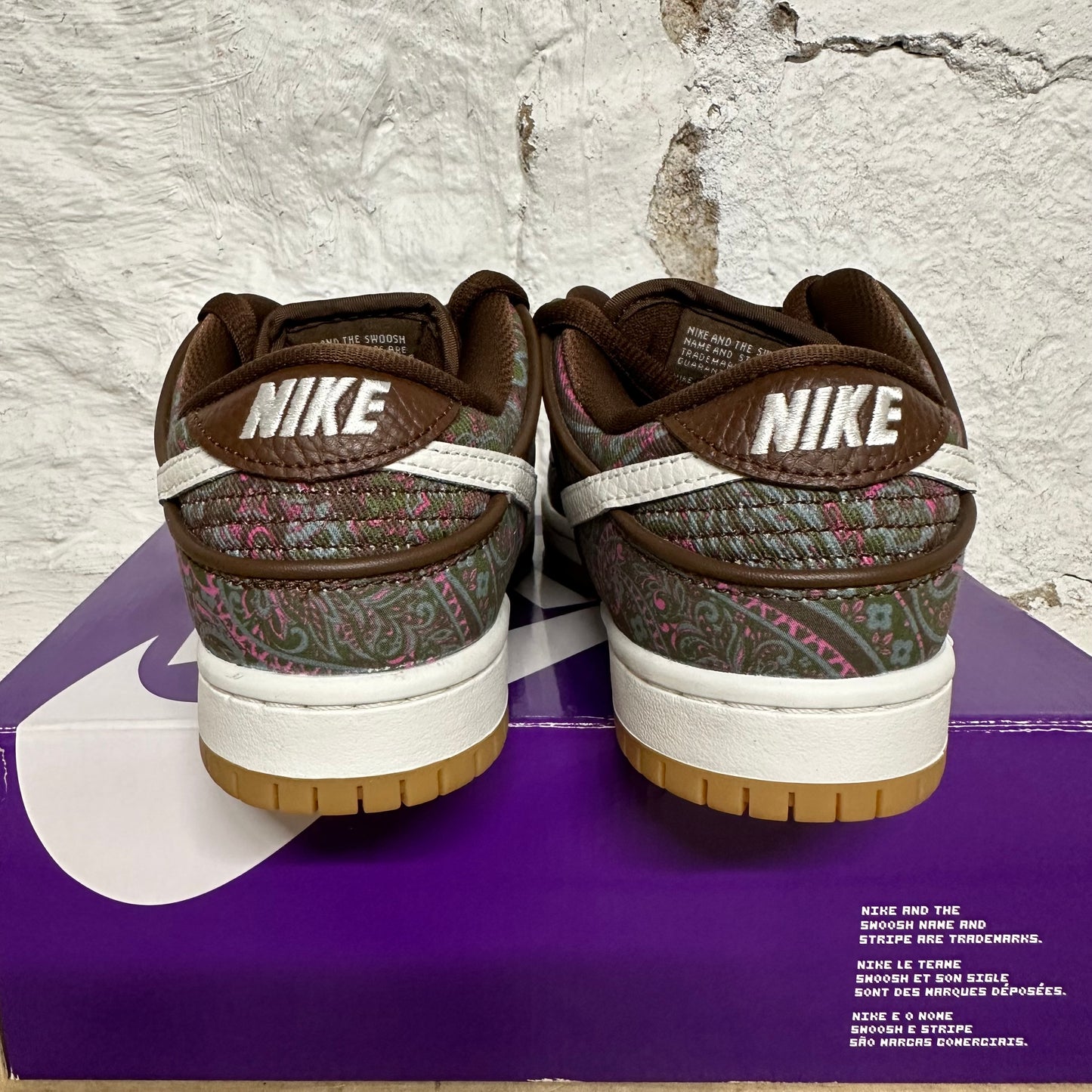 Nike SB Dunk Low Paisley Brown Sz 4