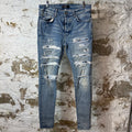 Amiri MX1 Blue Tie-Dye Blue Denim Jeans Sz 32