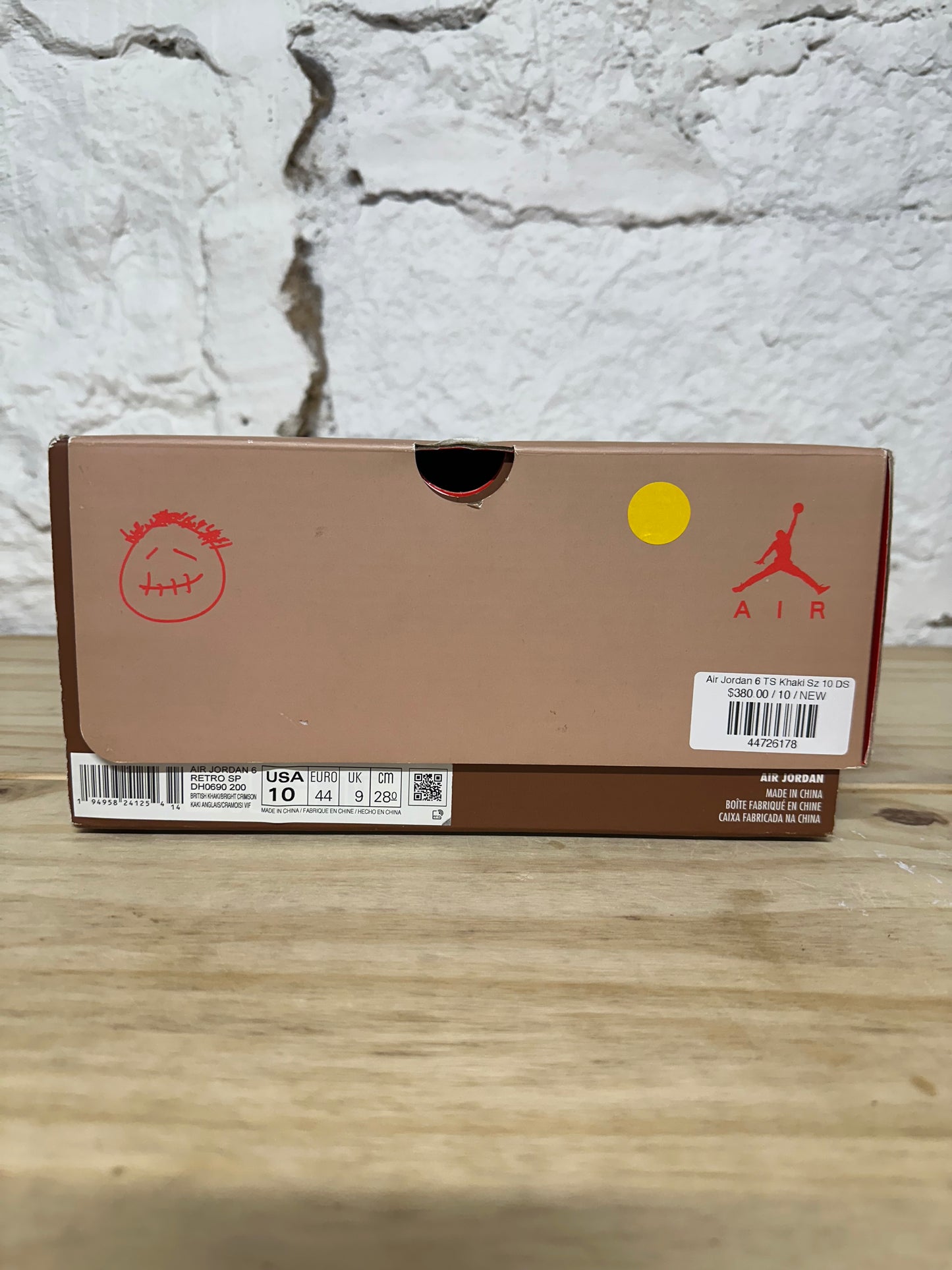 Air Jordan 6 Travis Scott British Khaki Sz 10 DS