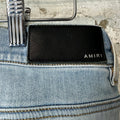 Amiri MX1 Leopard Print Blue Denim Jeans Sz 33