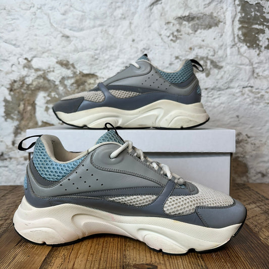 Dior B22 Gray White Blue Sneaker Sz 8 (41)