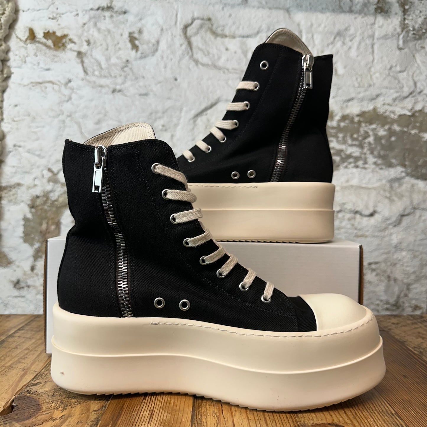 Rick Owens Mega Bumper Black Milk Sneaker Sz 10 (43)
