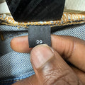 Amiri MX1 Black Paisley Blue Denim Jeans Sz 29