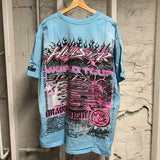 Hellstar Blue Pink Brainwashed T-Shirt Sz 2XL