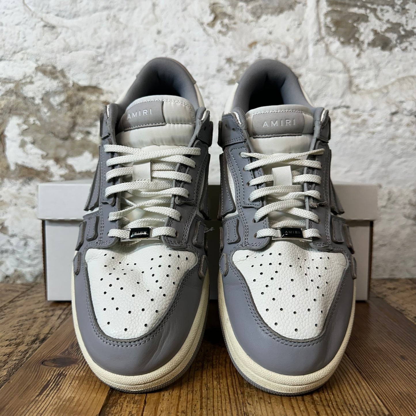 Amiri Grey Skeleton White Cream Sneaker Sz 12 (45)
