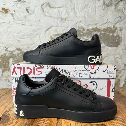 Dolce Gabbana White Black Portofino Sneaker Sz 8