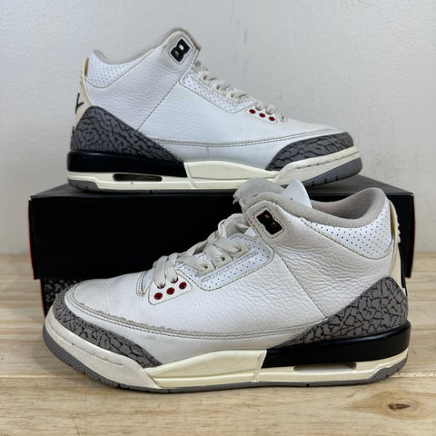 Air Jordan 3 White Cement Reimagined Sz 6.5Y