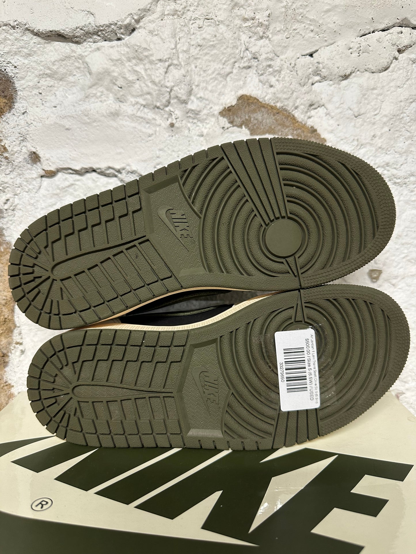 Air Jordan 1 Low Travis Scott Olive Sz 5 (6.5W)