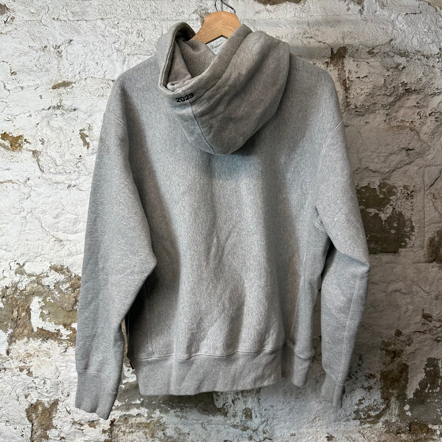Supreme Black Motion Logo Grey Hoodie Sz S