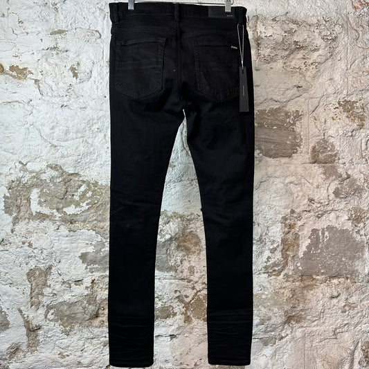 Amiri MX1 Blue Black Woven Black Denim Jeans Sz 30