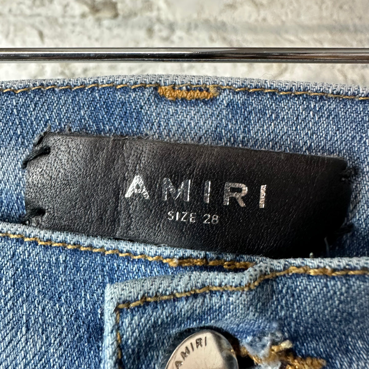 Amiri Plain Blue Denim Jeans Sz 28