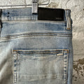Amiri Multicolor Paisley Blue Denim Jeans Sz 36