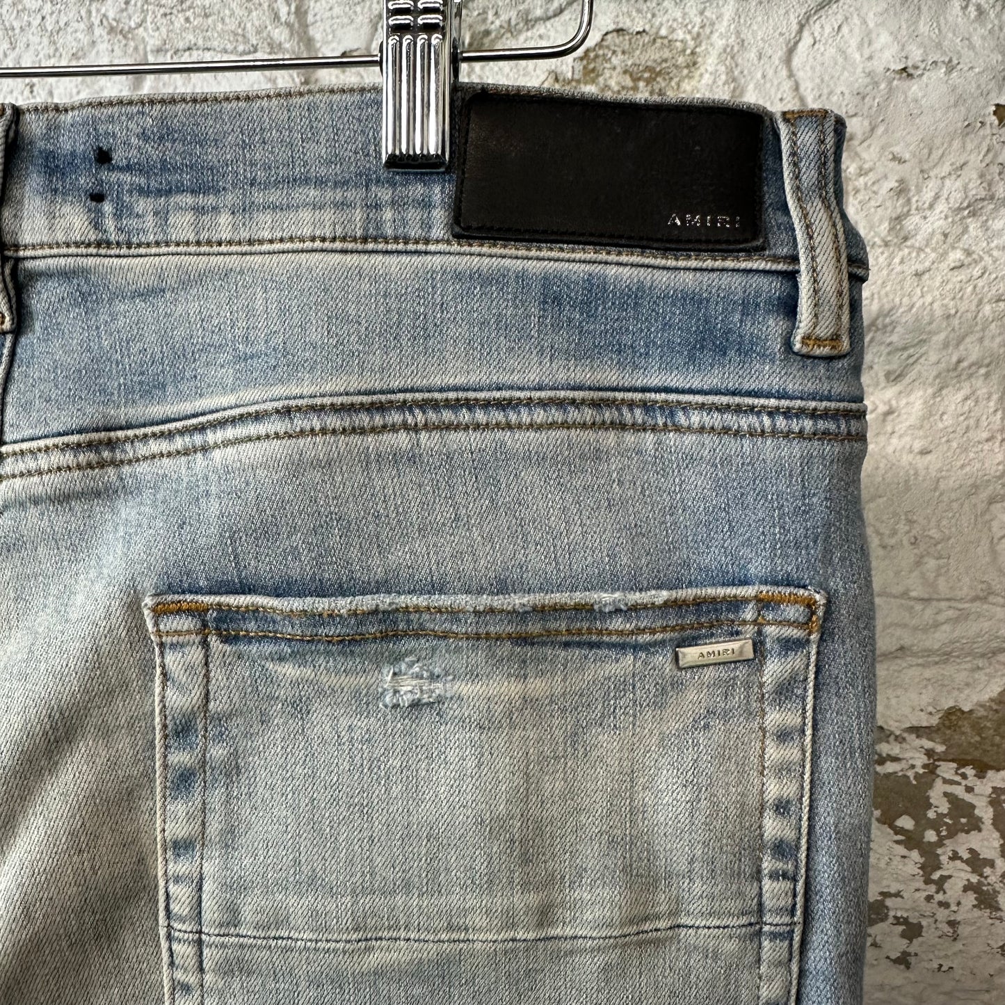 Amiri Multicolor Paisley Blue Denim Jeans Sz 36