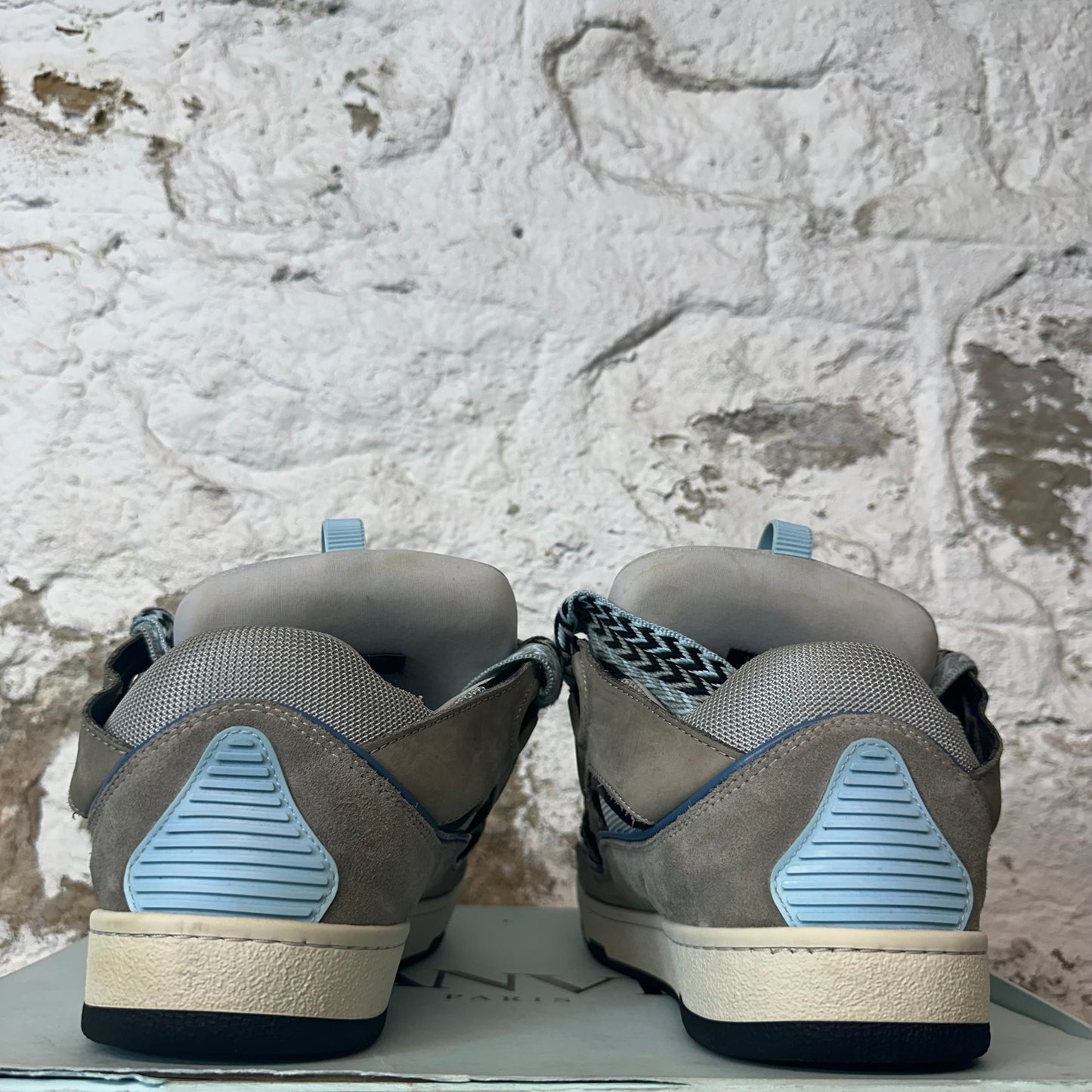 Lanvin Curb Blue Black Grey Sneaker Sz 12 (45)
