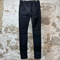 Amiri MX1 Black White Woven Black Denim Jeans Sz 33