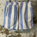 Rhude Blue White Striped Terry Shorts Sz L