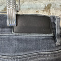Amiri MX1 Black Paisley Thrasher Grey Denim Jeans Sz 38