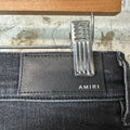 Amiri Distressed Side Spell Black Denim Jeans Sz 31
