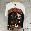 Godspeed Football Skeleton White T-Shirt Sz L