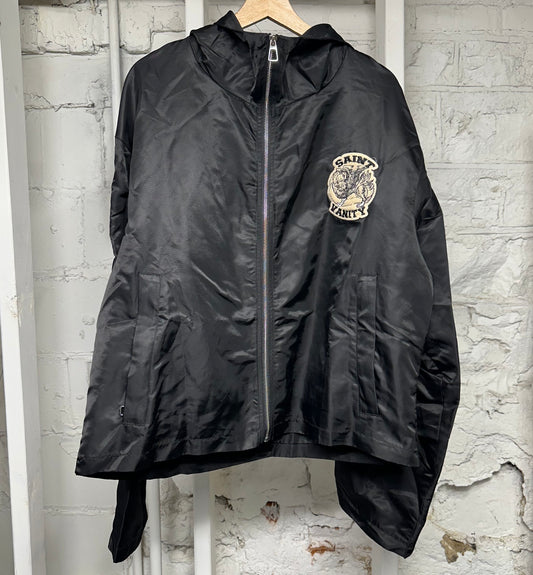 Saint Vanity Black Satin Jacket Sz L