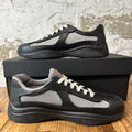 Prada Americas Cup Black Rubber Grey Sneaker Sz 9 (42)