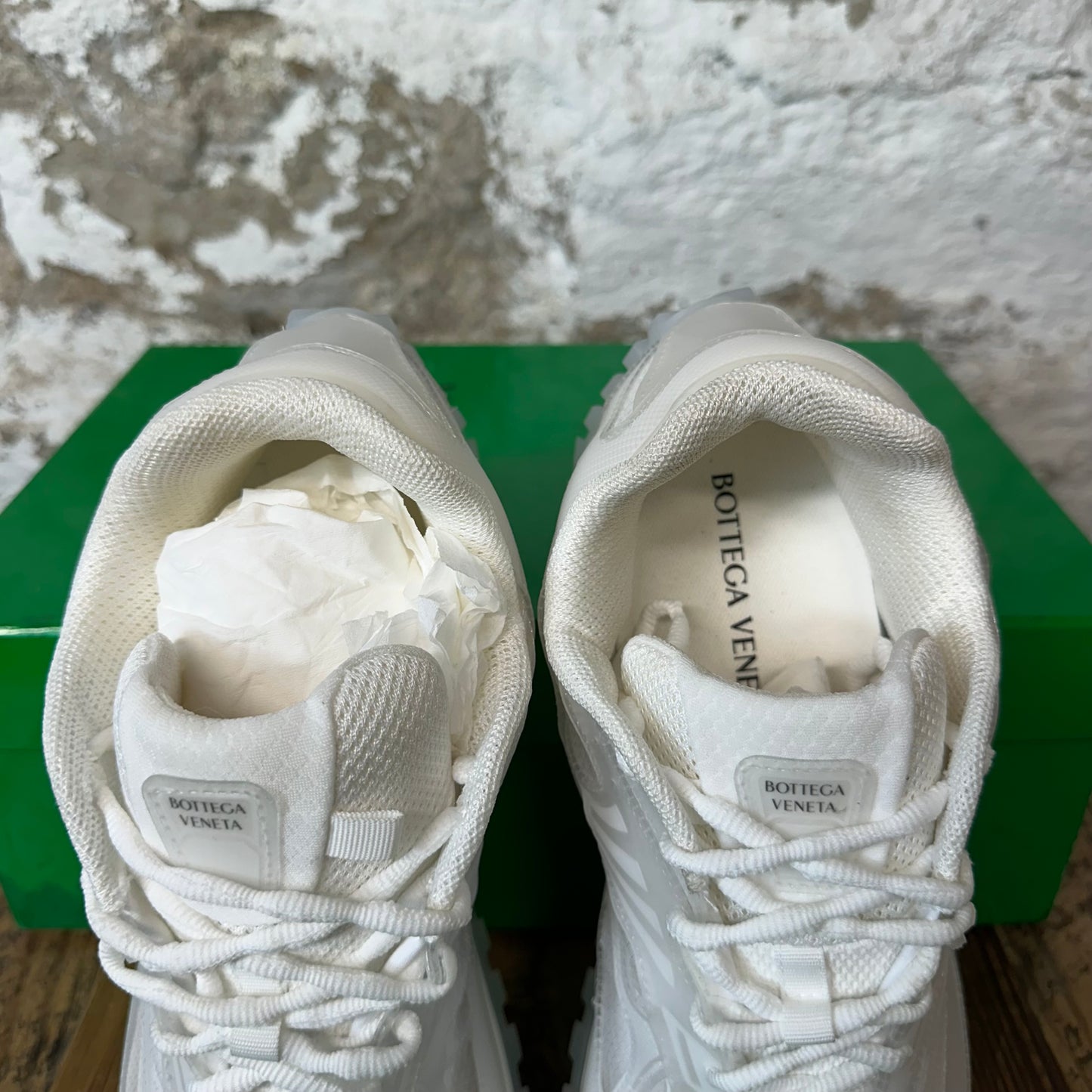 Bottega Veneta Transparent White Orbit Sneaker Sz 9 (42)