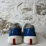 Prada Americas Cup Blue Patent Gray White Sz 7 No Box