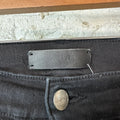 Amiri MX1 Black Leather Black Denim Jeans Sz 36