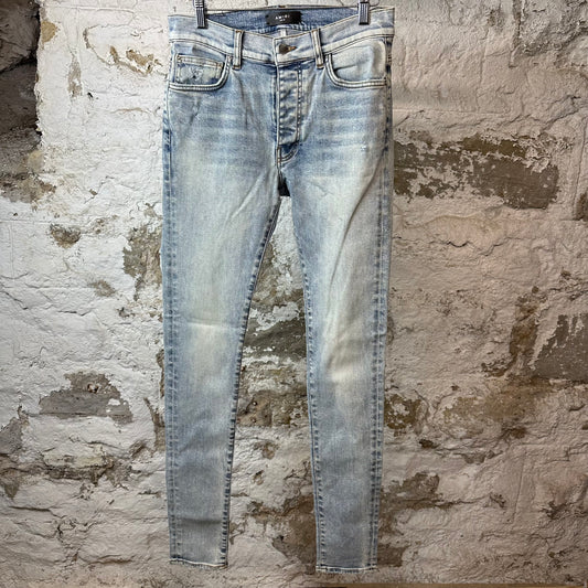 Amiri Plain Washed Blue Denim Jeans Sz 30