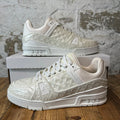 Louis Vuitton White Patent Monogram Trainer Sneaker Sz 11 (9.5LV)