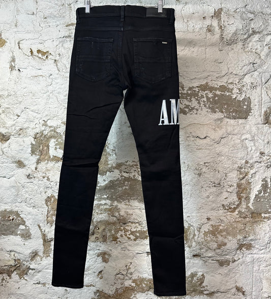 Amiri Blue Tie Dye Spell Black Denim Jeans Sz 29