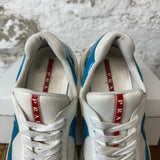 Prada Americas Cup Teal Blue Patent White Sz 6.5 No Box