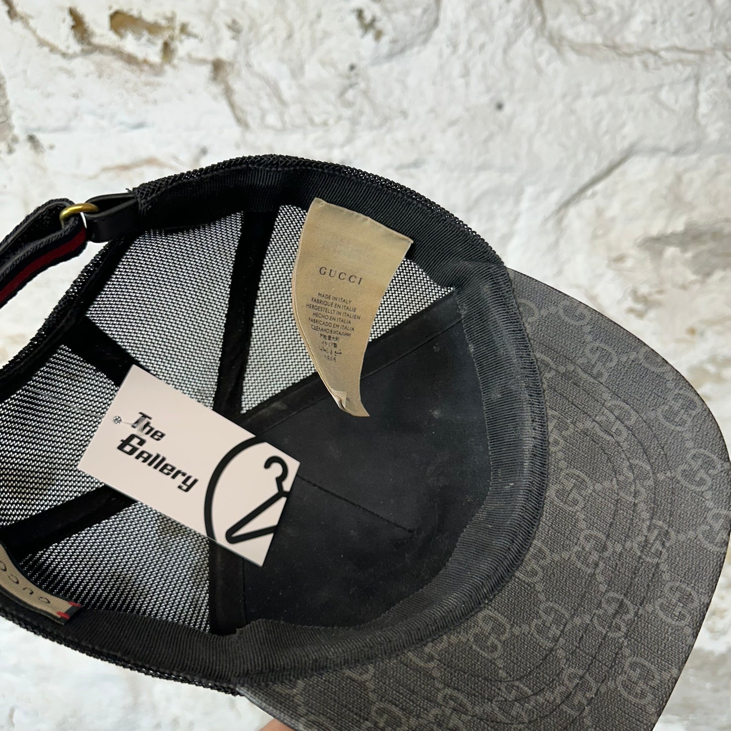 Gucci Snake Black Monogram Hat Sz L