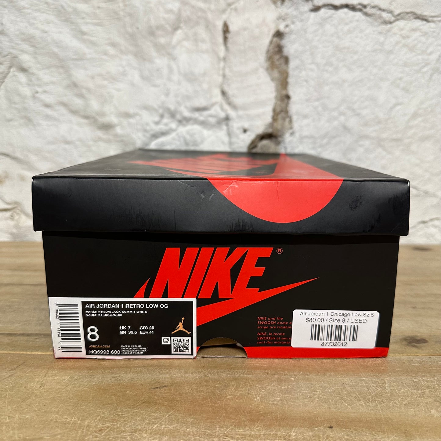 Air Jordan 1 Low Chicago Sz 8