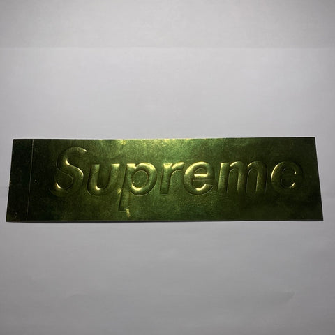 Supreme Gold Embossed Box Logo Sticker