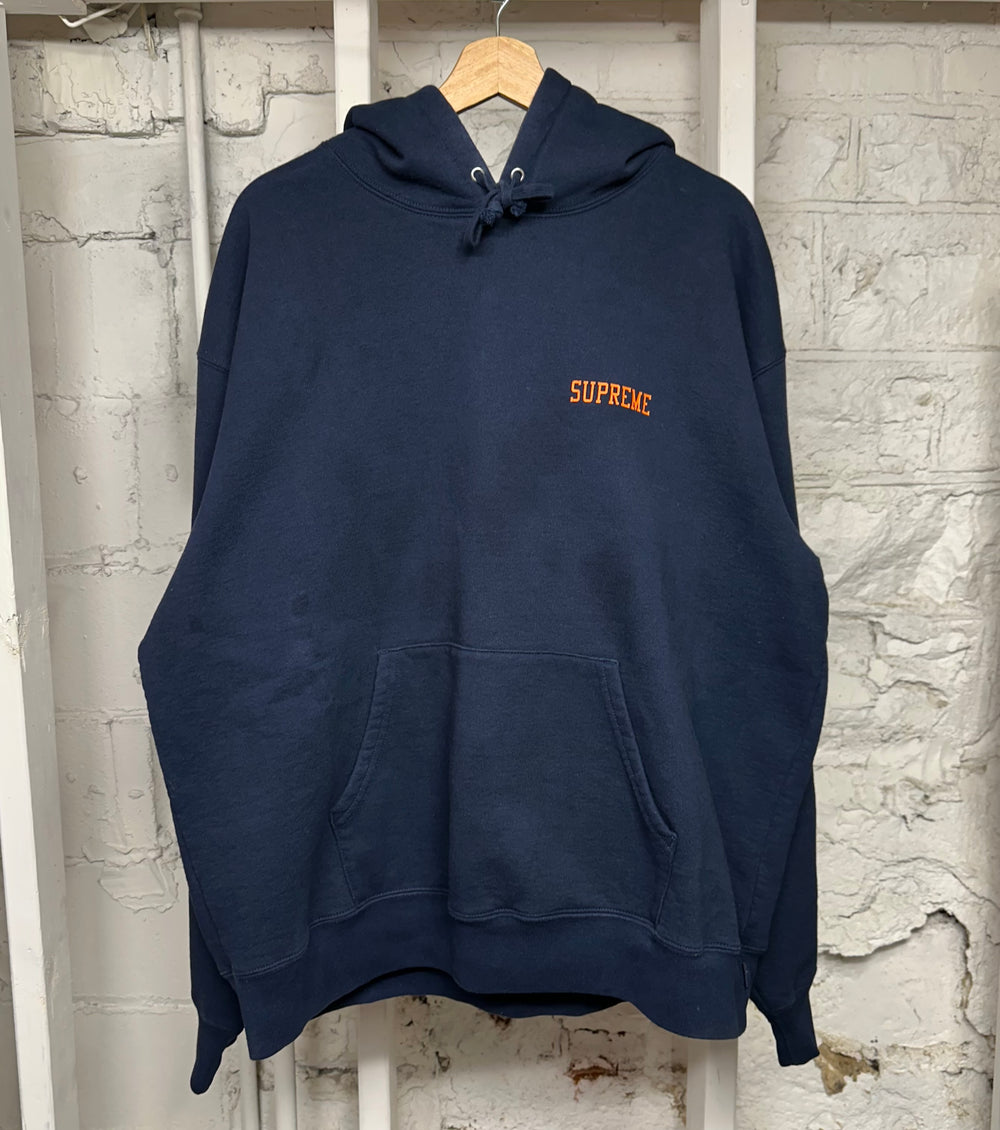 Supreme Lord is the Law Navy Orange Hoodie Sz XL