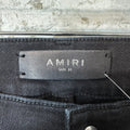 Amiri Distressed Side Spell Black Denim Jeans Sz 31