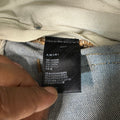 Amiri MX1 Brown Suede Blue Denim Jeans Sz 32