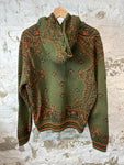 Amiri Orange Paisley Green Hoodie Sz S