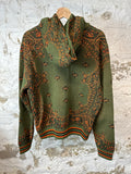 Amiri Orange Paisley Green Hoodie Sz S