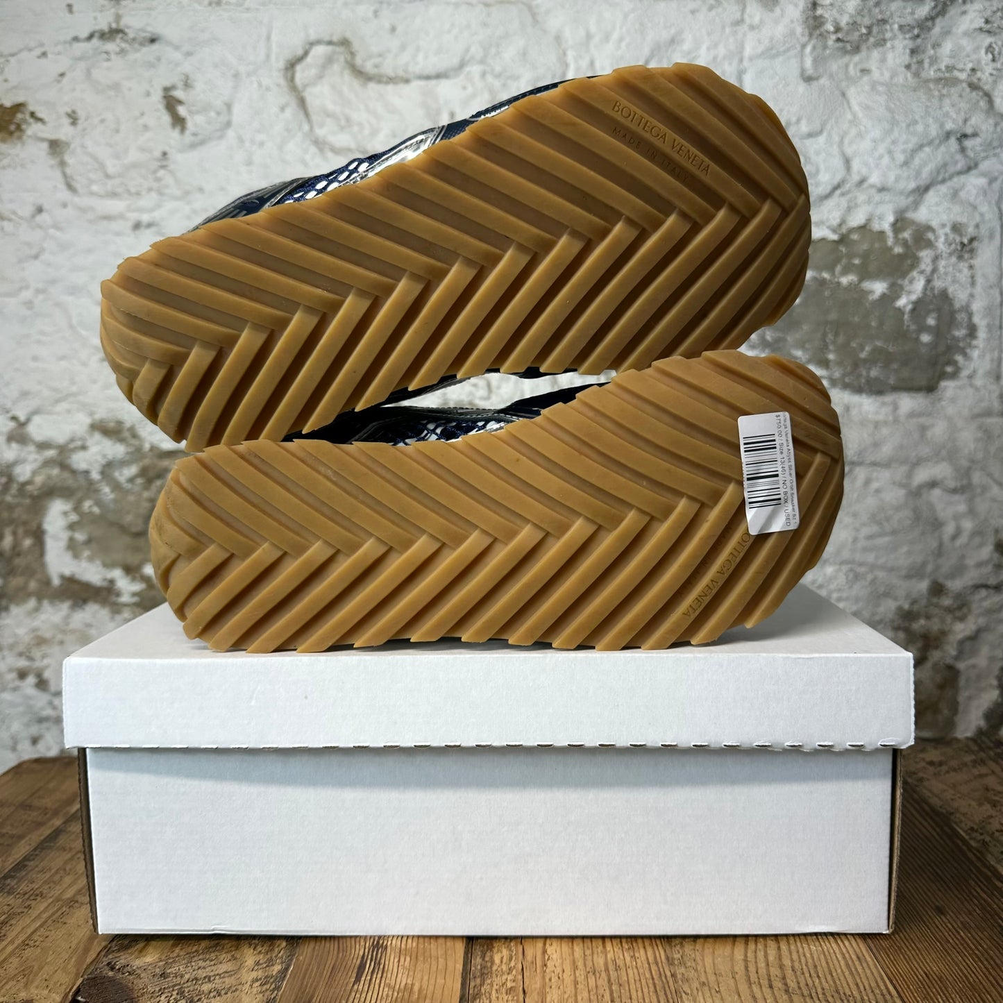Bottega Veneta Abyss Silver Orbit Sneaker Sz 13 (46)
