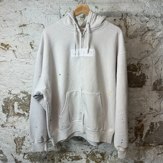 Supreme MM6 Maison Margiela Box Logo Zip Up Hoodie Sz L DS