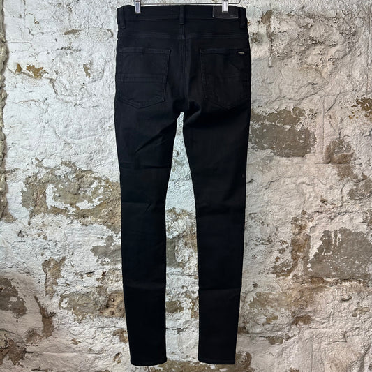 Amiri Plain Black Knee Hole Denim Jeans Sz 29