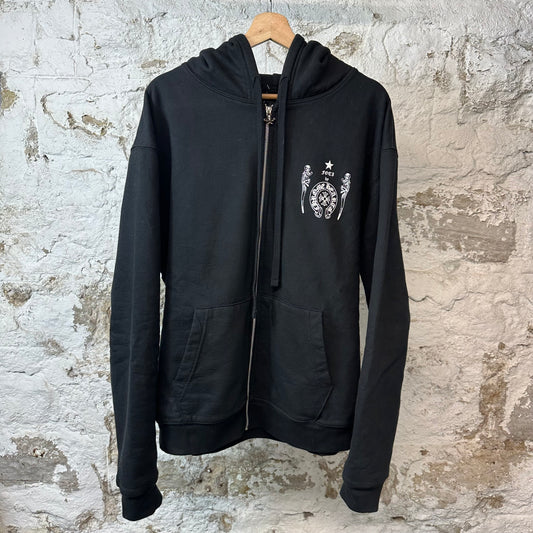 Chrome Hearts FOTI Thermal Zip Up Hoodie Black Sz L