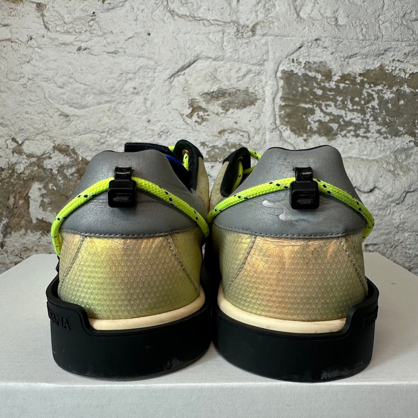Dolce Gabbana Neon Lace Portofino Sneaker Sz 7.5