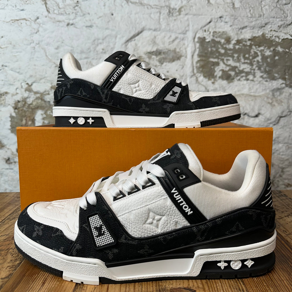 Louis Vuitton Black White Trainer Sneaker Sz 11 (9.5LV)