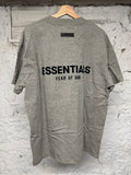 Essentials Heather Grey Chest and Back Logo T-Shirt Sz S