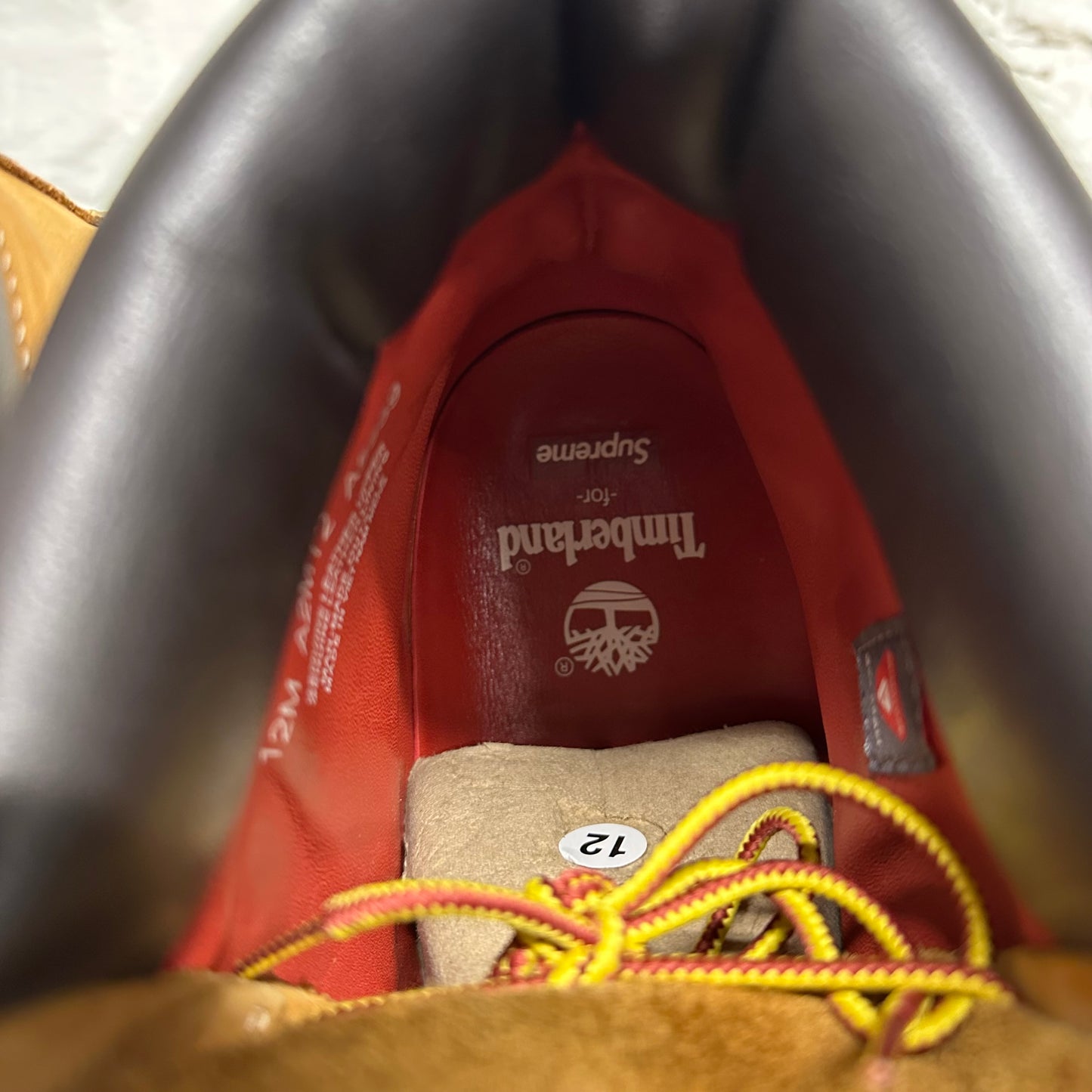 Timberland x Supreme 6" Wheat Boot Sz 12