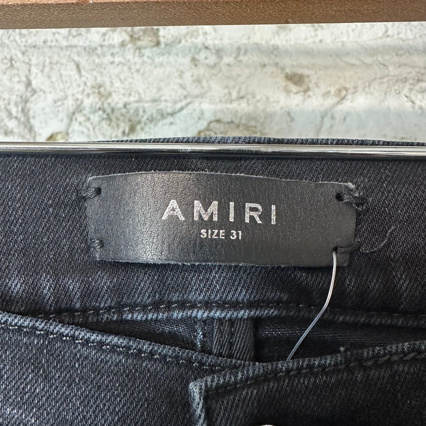 Amiri MX1 Cracked Blue Black Denim Jeans Sz 31