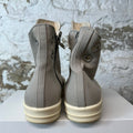 Rick Owens High Grey Canvas Milk Sneaker Sz 9 (42)